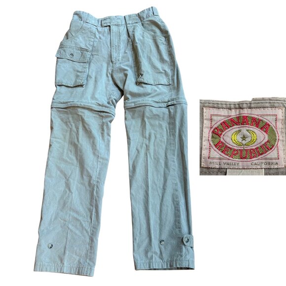 Banana Republic Other - 80s Banana Republic Convertible Zip-Off Pants Shorts Men's Safari Cargo Khaki 33